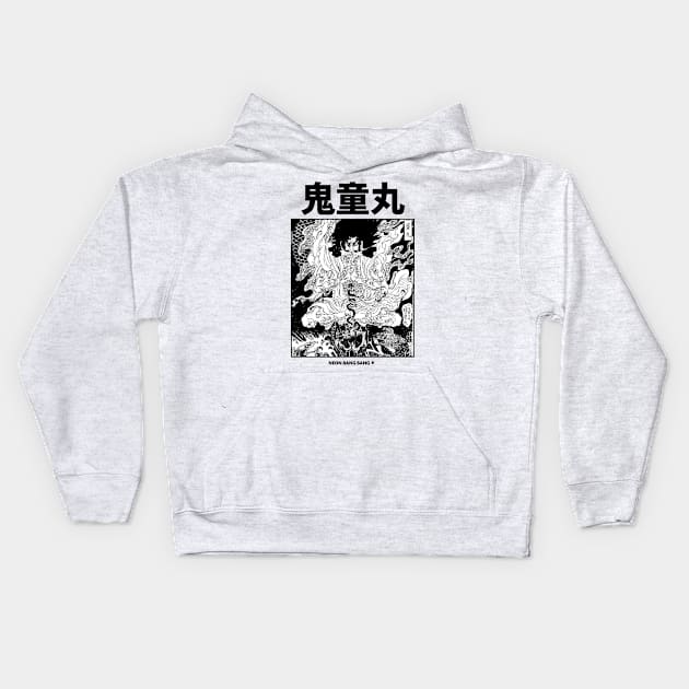 Kidōmaru Japanese Yokai Horror Anime Manga Streetwear Kids Hoodie by Neon Bang Bang